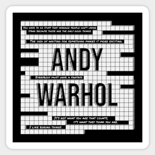 Andy Warhol Typographic Design Sticker